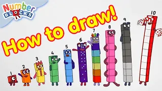 How to Draw the Numberblocks | Learn to Count 1 to 10 | @Numberblocks