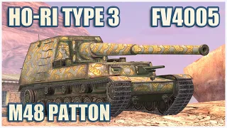 Ho-Ri Type III, FV4005 & M48 Patton • WoT Blitz Gameplay