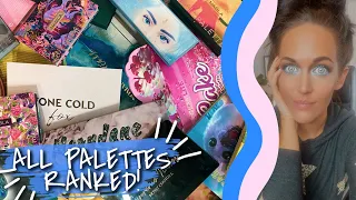 RANKING ALL 50 EYESHADOW PALETTES I'VE TRIED IN 2021🌻#PALETTEWEEK