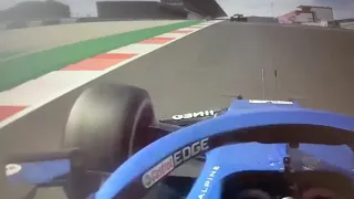 Fernando Alonso rockets past Daniel Ricciardo in F1 Portimao onboard camera