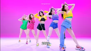 evolution of itzy's ending pose