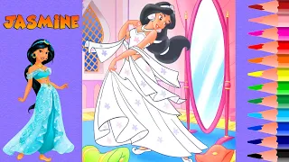 Coloring Princess Jasmine - Aladdin | Colored Markers | Complet Fun