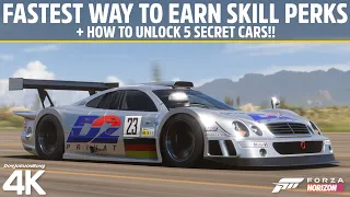 Forza Horizon 5 - FASTEST WAY TO EARN SKILL POINTS & How To Unlock 5 Secret Cars!!