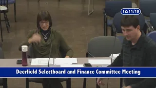 Deerfield Finance Committee - December 11, 2018
