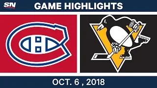 NHL Highlights | Canadiens vs. Penguins - Oct. 6, 2018