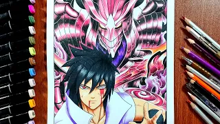 Cách vẽ Sasuke và Susano / How To Draw Sasuke Susanno / Naruto