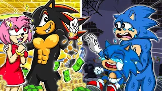 Poor Sonic vs Rich Shadow | Very Sad Story but Happy Ending | Sonic Animation