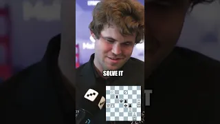 Magnus Carlsen Solves VERY HARD CHESS PUZZLE - CHECKMATE in 2 Moves