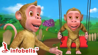 Uyyale Aduttide Koti - Monkey in kids park | Kannada Rhymes for Children | Infobells