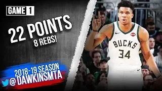 Giannis Antetokounmpo Full Highlights in 2019 ECSF Game 1 Celtics vs Bucks    22 Pts 8 Rebs!