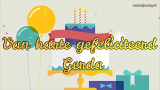 Gefeliciteerd GERDA 🎈 | FIJNE VERJAARDAG! 🎉 #naamverjaardag