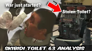 SKIBIDI TOILET 63 ANALYSIS! (They STOLE a skibidi toilet? | War has JUST BEGUN)