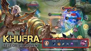 KHUFRA BEST CREATE MOMENT🔥ALWAYS PROTECT. khufra best build ~ MLBB #khufra