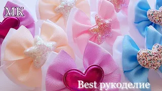 Simple bows with a middle patch. MK / DIY