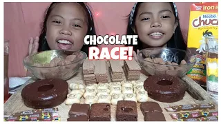 CHOCOLATE RACE MUKBANG🍫 | SINO ANG NAUNA LAPTRIP!