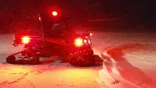 Fire rescue UTV with LED strobes at night