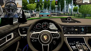 City Car Driving - Porsche Panamera Turbo [Steering wheel gameplay]