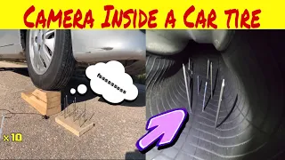 Camera Inside a Car Tire 😱
