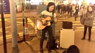 宮城由泳 (Yue Miyagi) - Bird (Wan Chai MTR Exit A3, 2017-03-15)