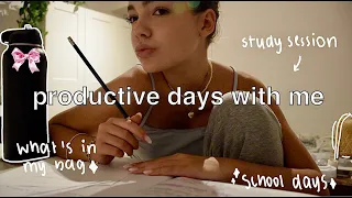 SCHOOL DAYS | produktywne dni ze mna, study w/me, co jest w mojej torebe? + test chlebka bananowego✩