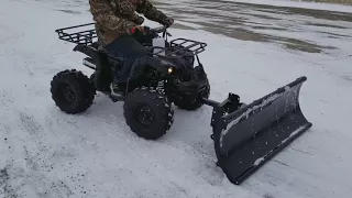 125cc Atv Four Wheeler With Snow Plow For Sale From saferwholesale.com
