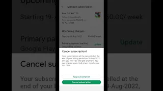 How to Cancel Google play weekly Monthly Subscription #shorts Real Cricket 22