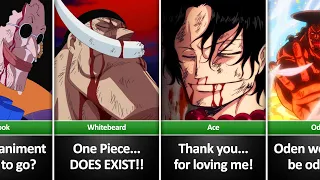 The Words Before Death of One Piece Characters