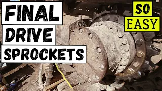 NO REMOVING or SPLITTING TRACK EXCAVATOR FINAL DRIVE SPROCKET REPLACEMENT TIPS | JOHN DEERE 2154