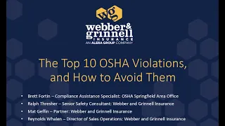 Webinar - The Top 10 OSHA Violations, and How to Avoid Them