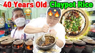 First Time Trying Claypot Chicken Rice - Cook Master More than 40 years! Malaysia Street Food Tour