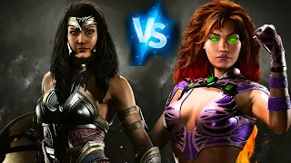 Wonder Woman vs Starfire - Injustice 2 Legendery Edition All Characters Unlock