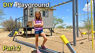 DIY Playground for the Shipping Container Playhouse - Part 2
