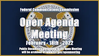 Open Commission Meeting - February  2022