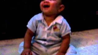 9 month old baby laughing