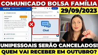 🚨URGENTE! QUEM RECEBEU ESSA MENSAGEM NÃO VAI RECEBER o BOLSA FAMÍLIA em OUTUBRO! UNIPESSOAIS😱