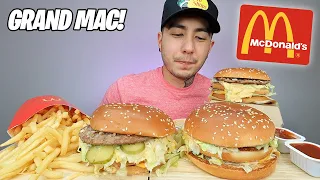 EATING Mcdonald's Grand Mac For The First Time MUKBANG