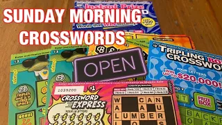 Sunday Morning Crossword Tickets‼️ California Lottery Scratchers🤞🍀🍀🍀