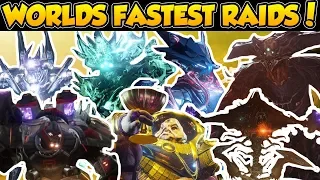 Destiny ALL Worlds Fastest Raid Speedruns! [Destiny 1 & 2]