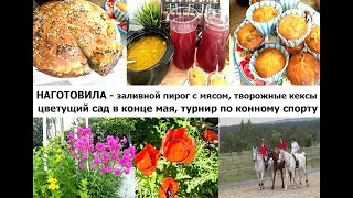 НАГОТОВИЛА НА  2 ДНЯ - вкусные,бюджетные рецепты, выпечка. Прогулка по цветущему саду! Наш выходной!