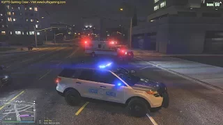 GTA 5 Police Roleplay |Escorting An Ambulance Transporting A Injured Officer |KUFFS Multiplayer #134