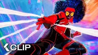 SPIDER-MAN: Across the Spider-Verse Movie Clip - Jessica Drew saves Gwen from Vulture (2023)