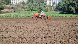 Tilling Farm Fields with a Compact Kubota Tractor