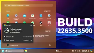 New Windows 11 Build 22635.3500 – New Start Menu Design, Taskbar Changes and more (Beta)