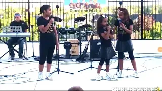 little girl throw up on stage