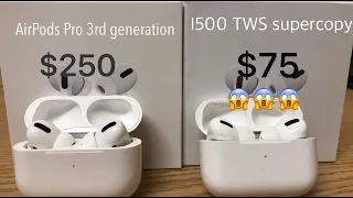 Apple Airpods Pro VS Airpods Pro Clone Super-Copy i500 TWS and more detail review!! Must Watch!!