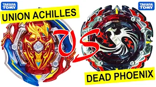 Union ACHILLES vs DEAD Phoenix Beyblade Burst GT vs Turbo