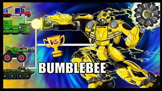 Transformers Tank: Robot Bumblebee, Container, Monster Truck- Мультики про танки| Arena Tank Cartoon