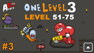 🗝️One Level 3: Stickman Jailbreak (gameplay#3 level 51-75)