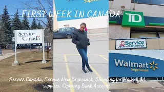 FIRST WEEK IN CANADA VLOG| Getting our SIN, Bank Accounts, Canada  phone numbers... #studypermit