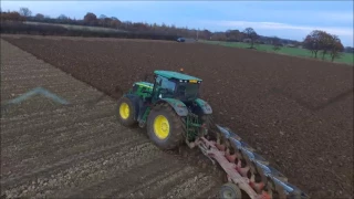 Alan Ploughing John Deere 6210r and Gregoire Besson plough